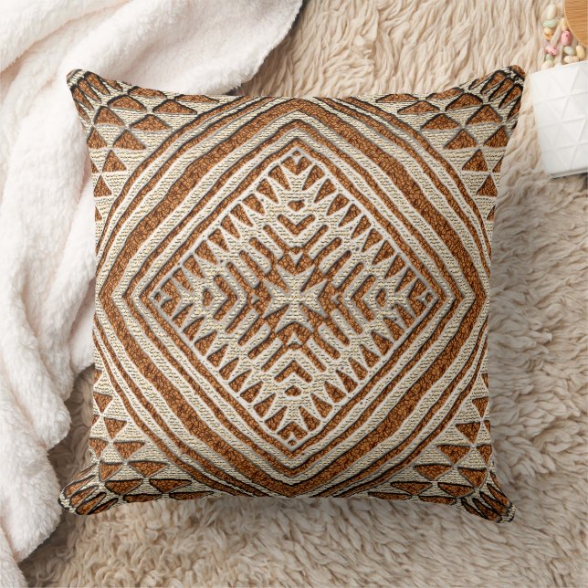 African Mud Cloth Print Cushion (Blanket)