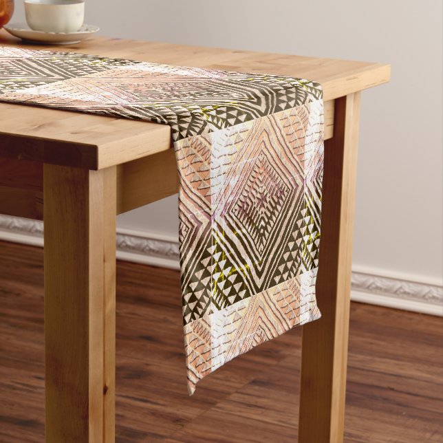 African Mud Cloth Table Runner (In Situ)