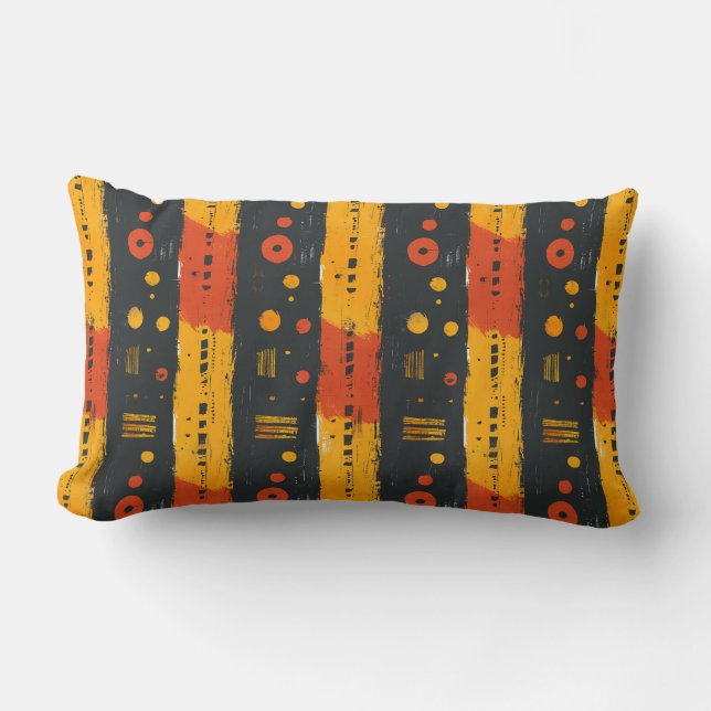 African mud clothes lumbar cushion (Front)