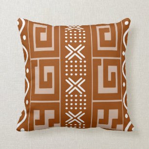 African Mudcloth Bogolan Fabric Design Throw Pillo Cushion