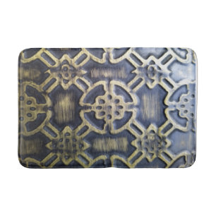 african mudcloth pattern bath mat