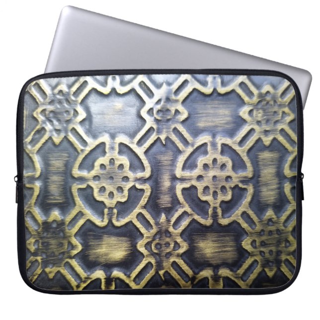 african mudcloth pattern laptop sleeve (Front)