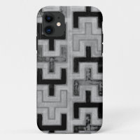 African Mudcloth Textile with Geometric Patterns