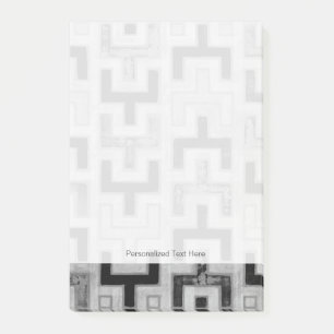 African Mudcloth Textile with Geometric Patterns Post-it Notes