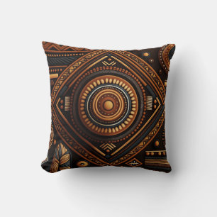 African native traditional pattern. Ethnic Africa Cushion
