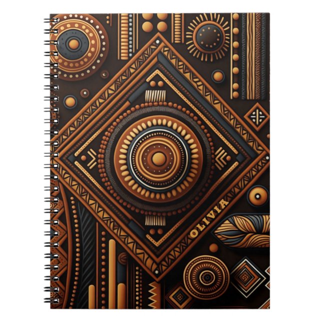 African native traditional pattern. Ethnic Africa Notebook (Front)