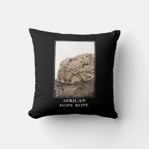 African Nope Rope - Puff adder Snake Danger Cushion