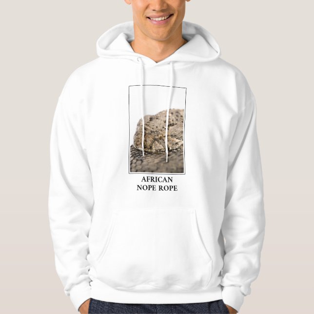 African Nope Rope - Puff Adder Snake Danger Hoodie (Front)