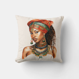 African or Kwanzaa Throw Pillow