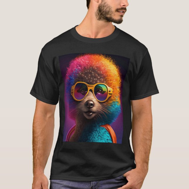African Otter Pride Pop Black Afro Otter  3 T-Shirt (Front)
