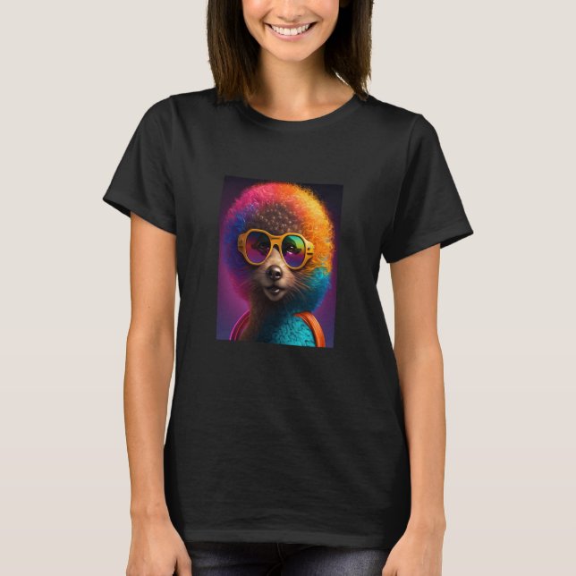 African Otter Pride Pop Black Afro Otter  3 T-Shirt (Front)