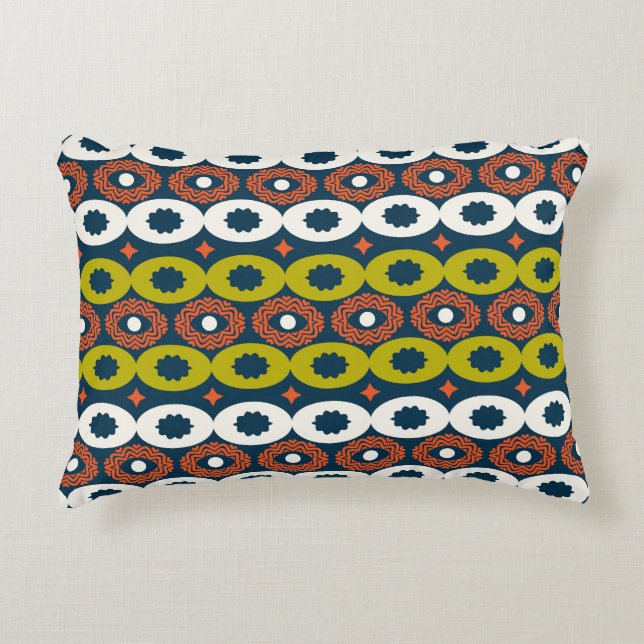 African Oval Shapes: Colourful Seamless. Decorative Cushion (Front)