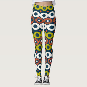 African Oval Shapes: Colourful Seamless. Leggings