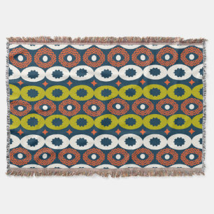 African Oval Shapes: Colourful Seamless. Throw Blanket