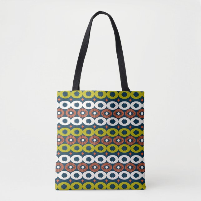African Oval Shapes: Colourful Seamless. Tote Bag (Front)