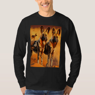 African Painted Dogs African Wild Dog Animal 1 T-Shirt