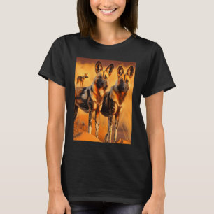 African Painted Dogs African Wild Dog Animal 1 T-Shirt
