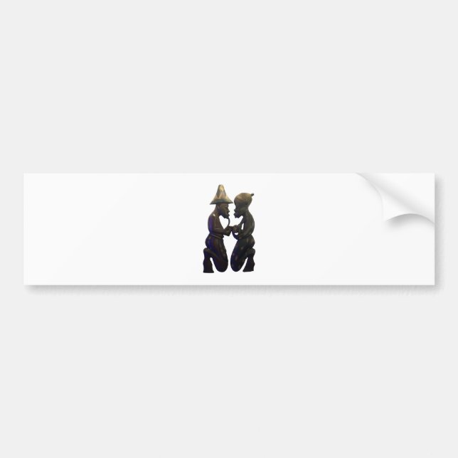 African Paired Hearts: A Lovely Beautiful Moment Bumper Sticker (Front)