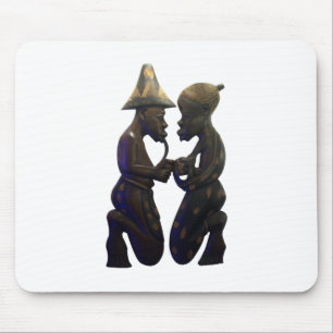 African Paired Hearts: A Lovely Beautiful Moment Mouse Pad