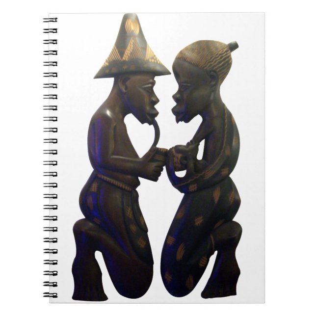 African Paired Hearts: A Lovely Beautiful Moment Notebook (Front)