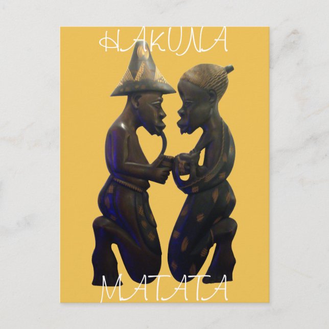 African Paired Hearts: A Lovely Beautiful Moment Postcard (Front)