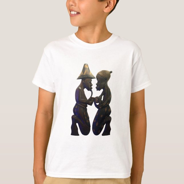 African Paired Hearts: A Lovely Beautiful Moment T-Shirt (Front)
