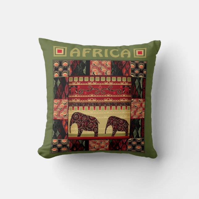 African patchwork  cushion (Front)