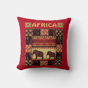 African patchwork  cushion