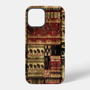 African Patchwork: Grunge Print Background iPhone 12 Case