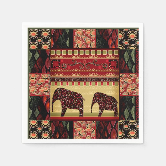 African patchwork napkin (Front)