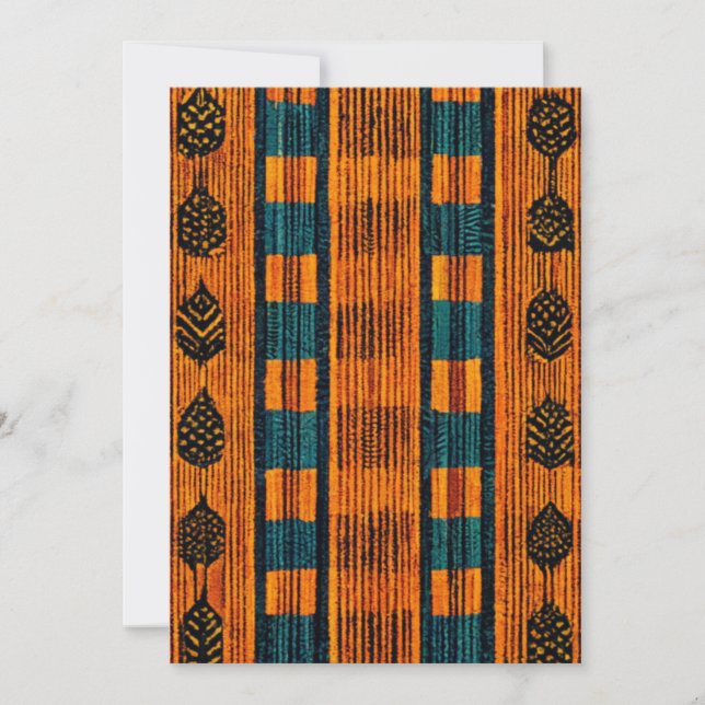 African Pattern Africa Motto Party Safari Save The Date (Front)