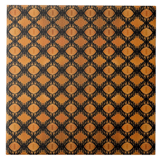 african pattern ceramic tile (Front)