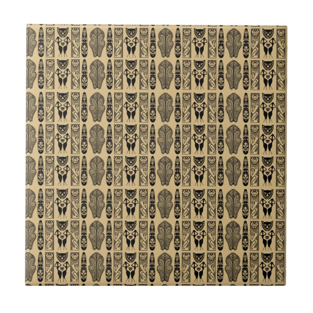 African Pattern Ceramic Tile (Front)