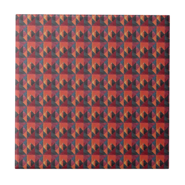 African pattern ceramic tile (Front)