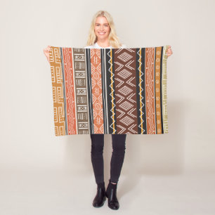 African Pattern Mix Fleece Blanket