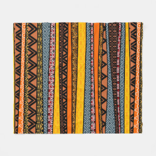 African Pattern Mix Fleece Blanket