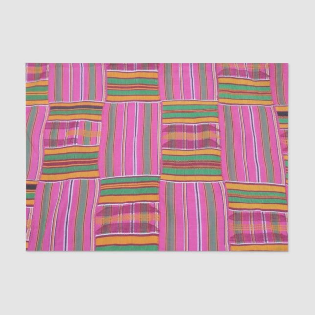 African Pattern Pink Tissue Paper (Front)