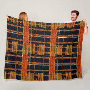 African Pattern Print  Fleece Blanket
