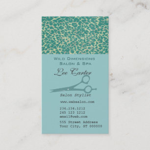 AFRICAN PATTERN Scissors Hair Stylist Salon Appointment Card