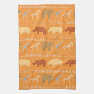 African pattern tea towel