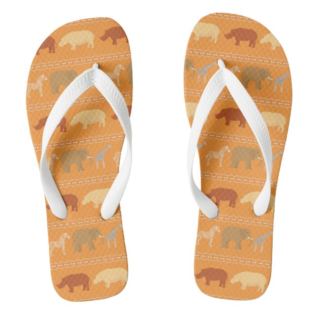 African pattern thongs (Footbed)