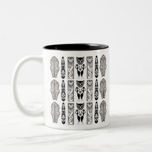 African Pattern Two-Tone Coffee Mug
