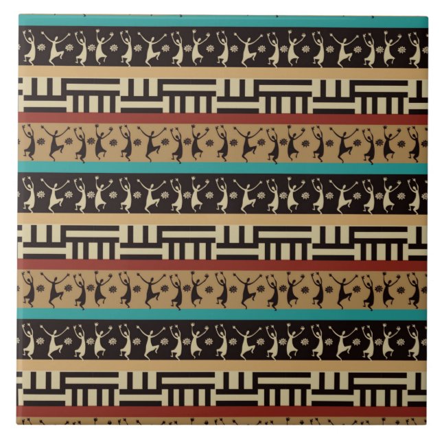 African patterns -18 ceramic tile (Front)