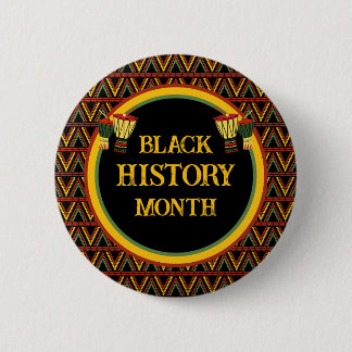 African Patterns Black History Month Celebration  6 Cm Round Badge