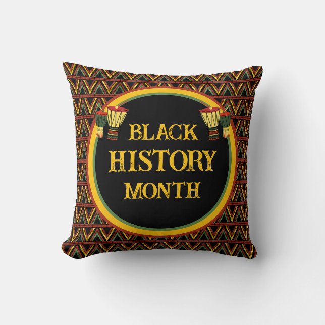 African Patterns Black History Month Celebration  Cushion (Front)