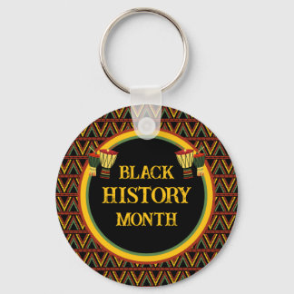 African Patterns Black History Month Celebration  Key Ring