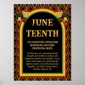 African Patterns Juneteenth Celebration  Poster