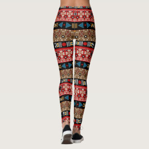 African patterns, oriental pattern leggings