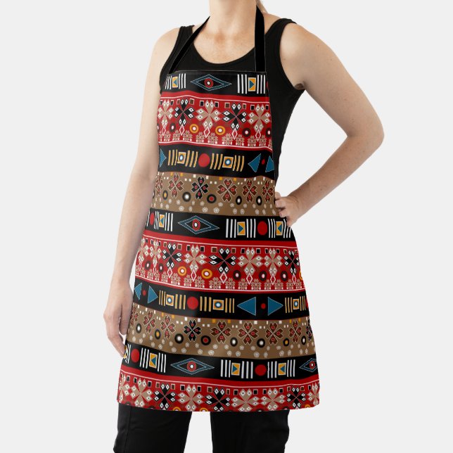 African patterns, oriental pattern throw pillow apron (Insitu)