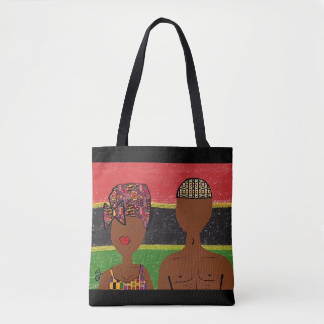 African Peace & Love Canvas Bag (Front)